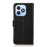 KHAZNEH for Honor X8d 4G Phone Case Litchi Texture Genuine Cow Leather Cover RFID Blocking