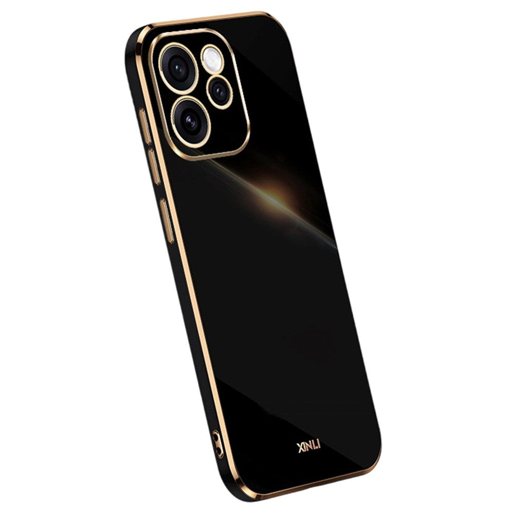 XINLI För Oppo Reno15 F 5G mobilskal Galvaniserad TPU Svettåligt Skyddande mobilskal