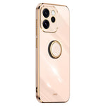 XINLI För Oppo Reno15 F 5G mobilskal Ringstativ Galvaniserad TPU Svettåligt Skyddande mobilskal
