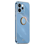 XINLI För Oppo Reno15 F 5G mobilskal Ringstativ Galvaniserad TPU Svettåligt Skyddande mobilskal