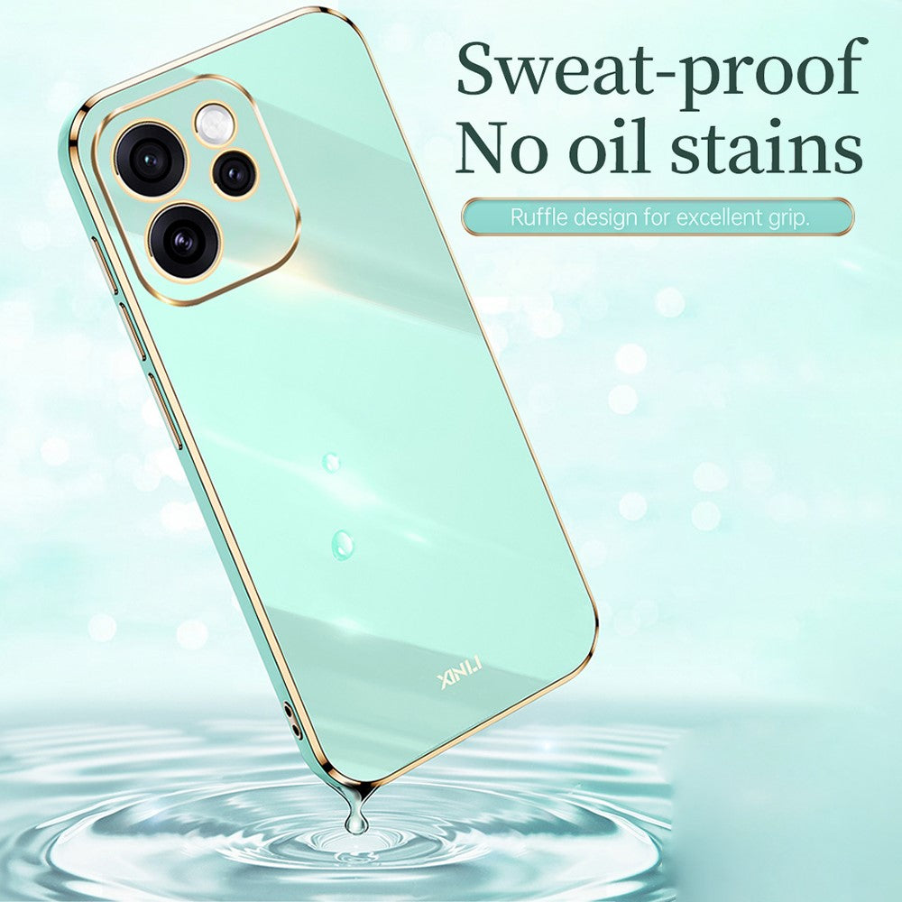 XINLI mobilskal till Oppo Reno15 Pro Max 5G (Global) / Reno15 Pro 5G (Kina) Ringstativ Galvaniserat TPU Svettåligt Skyddande mobilskal