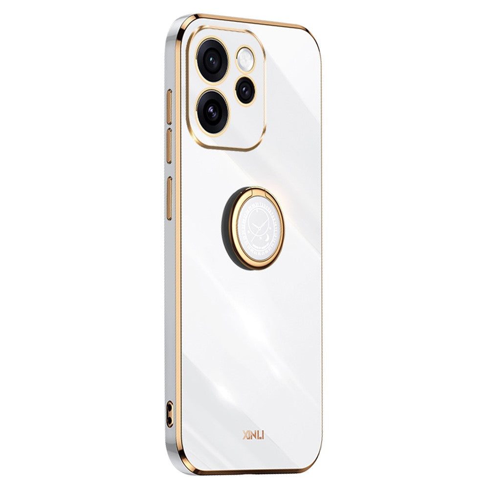 XINLI mobilskal till Oppo Reno15 Pro Max 5G (Global) / Reno15 Pro 5G (Kina) Ringstativ Galvaniserat TPU Svettåligt Skyddande mobilskal