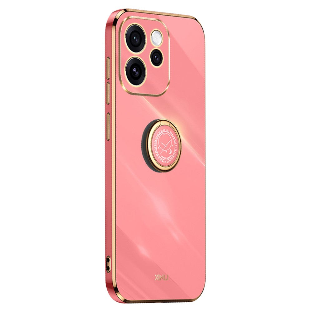 XINLI mobilskal till Oppo Reno15 Pro Max 5G (Global) / Reno15 Pro 5G (Kina) Ringstativ Galvaniserat TPU Svettåligt Skyddande mobilskal