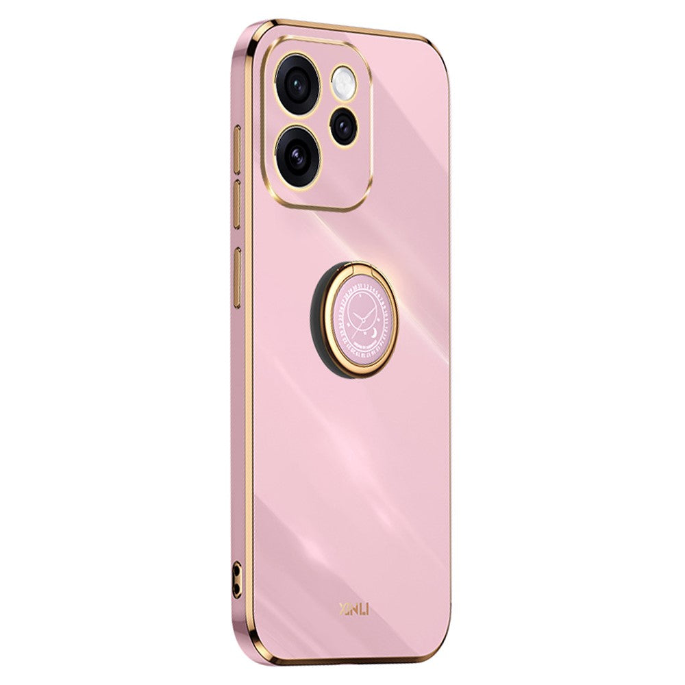 XINLI mobilskal till Oppo Reno15 Pro Max 5G (Global) / Reno15 Pro 5G (Kina) Ringstativ Galvaniserat TPU Svettåligt Skyddande mobilskal