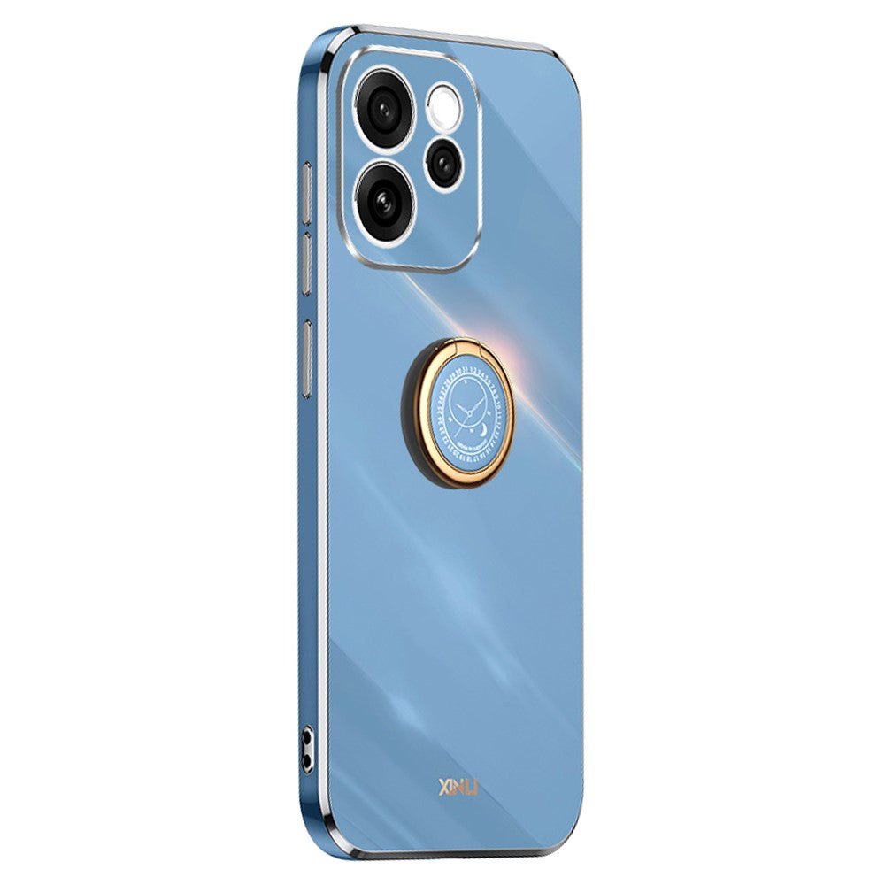 XINLI mobilskal till Oppo Reno15 Pro Max 5G (Global) / Reno15 Pro 5G (Kina) Ringstativ Galvaniserat TPU Svettåligt Skyddande mobilskal