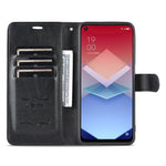 AZNS tekstureret PU-læderetui til OnePlus Nord CE 2 Lite 5G / Realme 9 Pro 5G / 9 5G, faldsikker pung med stativ og magnetlås