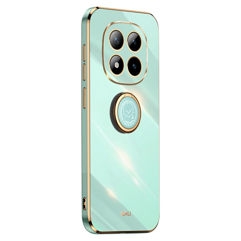 XINLI För Xiaomi Redmi Note 15 Pro 4G (Global) mobilskal Ringstativ Galvaniserad TPU Svettåligt Skyddande mobilskal