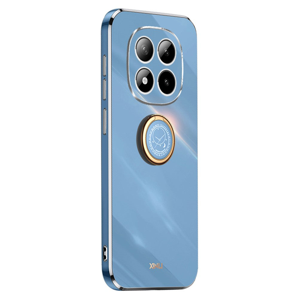 XINLI För Xiaomi Redmi Note 15 Pro 4G (Global) mobilskal Ringstativ Galvaniserad TPU Svettåligt Skyddande mobilskal