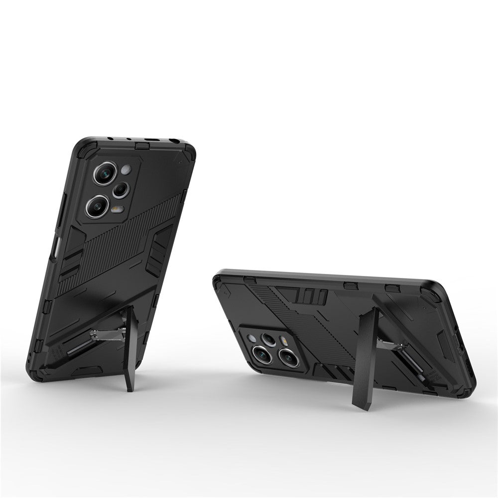 For Xiaomi Redmi Note 12 Pro 5G Hard PC+Soft TPU Kickstand Case Anti-scratch Mobile Phone Cover