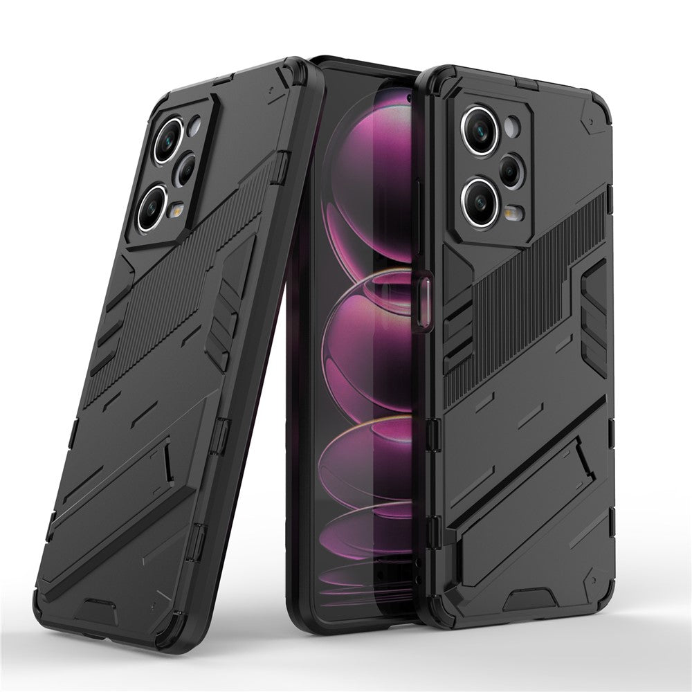 For Xiaomi Redmi Note 12 Pro 5G Hard PC+Soft TPU Kickstand Case Anti-scratch Mobile Phone Cover