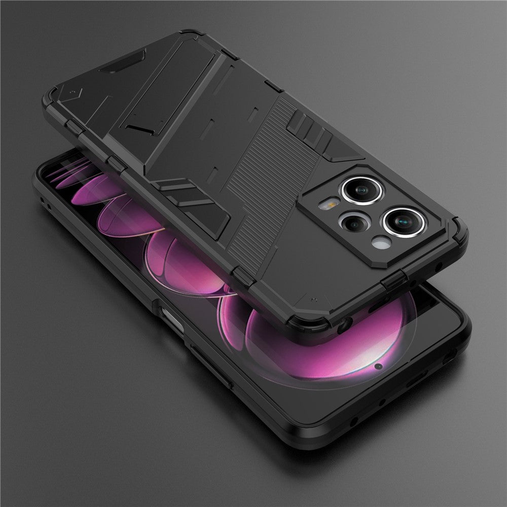 For Xiaomi Redmi Note 12 Pro 5G Hard PC+Soft TPU Kickstand Case Anti-scratch Mobile Phone Cover
