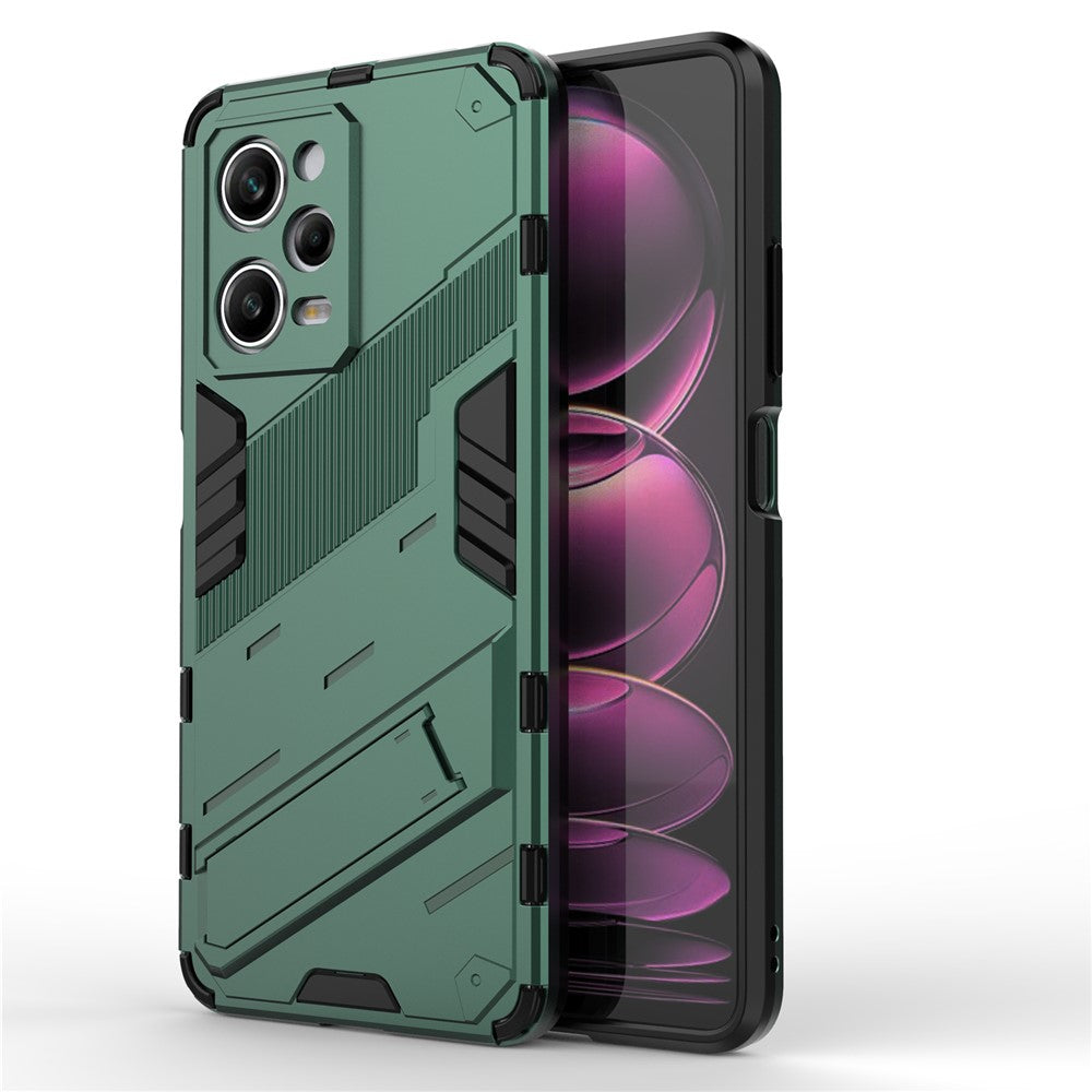 For Xiaomi Redmi Note 12 Pro 5G Hard PC+Soft TPU Kickstand Case Anti-scratch Mobile Phone Cover