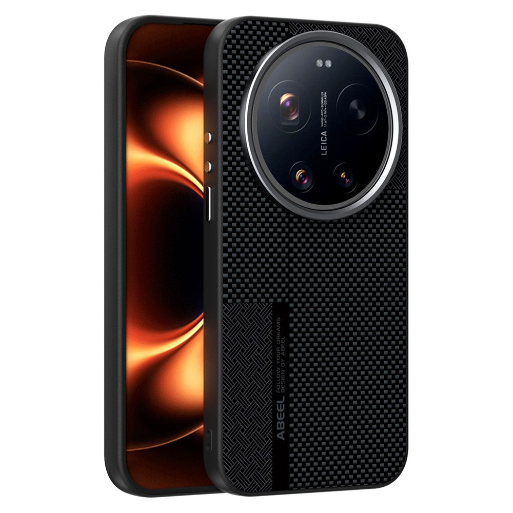 ABEEL For Xiaomi 17 Ultra 5G Magnetic Case Ultra-thin 6D Printed Shockproof TPU PC Aluminum Alloy Leather Phone Cover