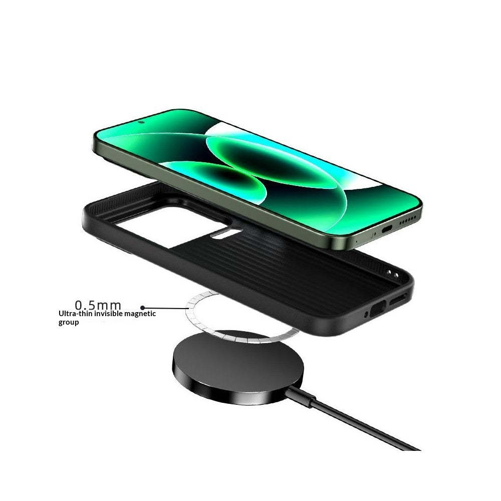 ABEEL Magnetiskt Skal För Xiaomi 17 Ultra 5G Ultratunt 6D-tryckt Stötsäkert TPU PC Aluminiumlegering Läder mobilskal