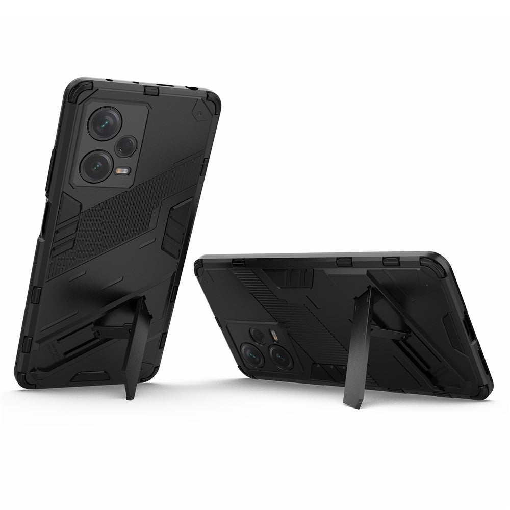 Xiaomi Redmi Note 12 Pro+ 5G Hårt PC+Mjukt TPU mobilskal Stötsäkert Stativ Skyddande Skal