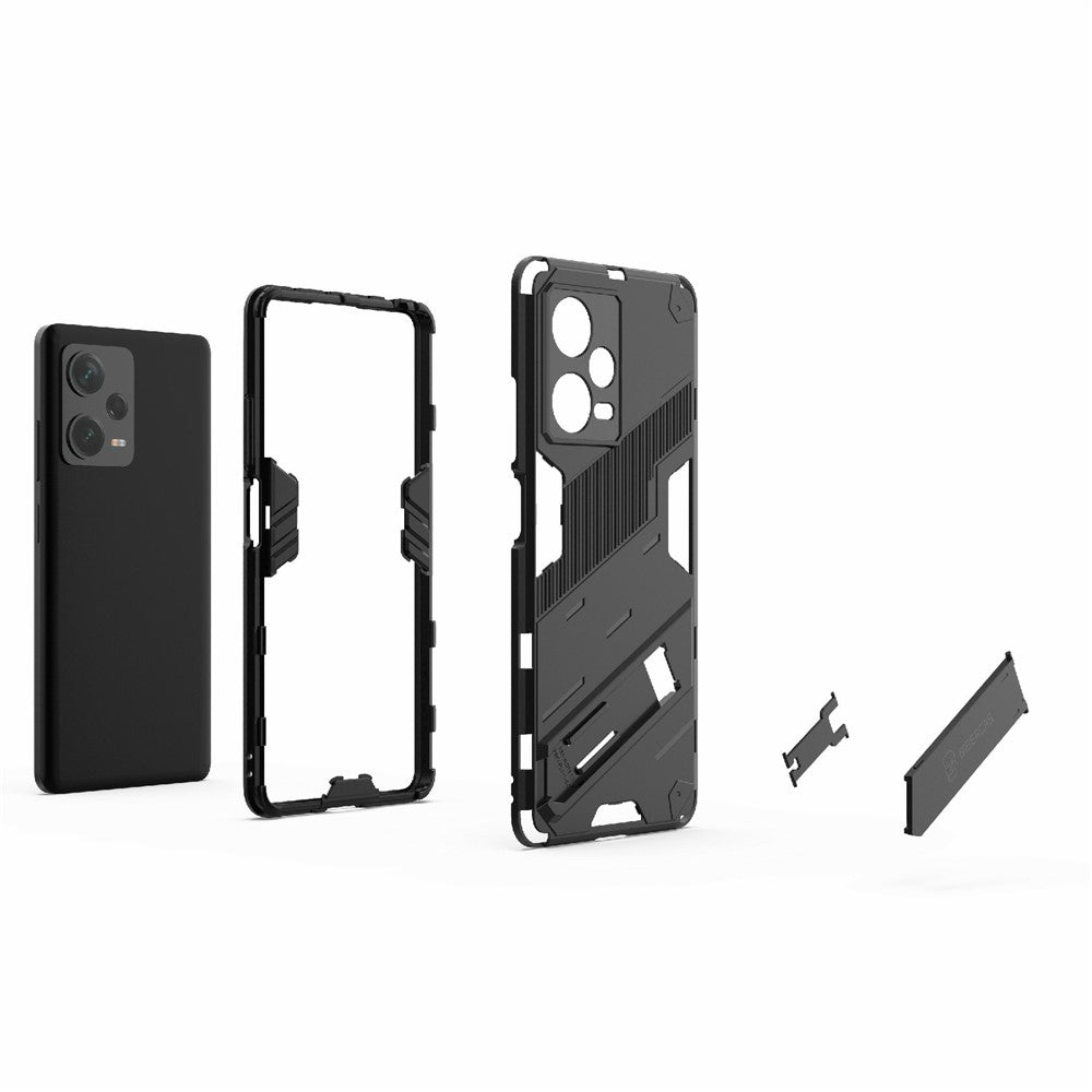 Xiaomi Redmi Note 12 Pro+ 5G Hårt PC+Mjukt TPU mobilskal Stötsäkert Stativ Skyddande Skal