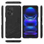 For Xiaomi Redmi Note 12 Pro+ 5G Hard PC+Soft TPU Phone Case Drop-proof Kickstand Protective Cover