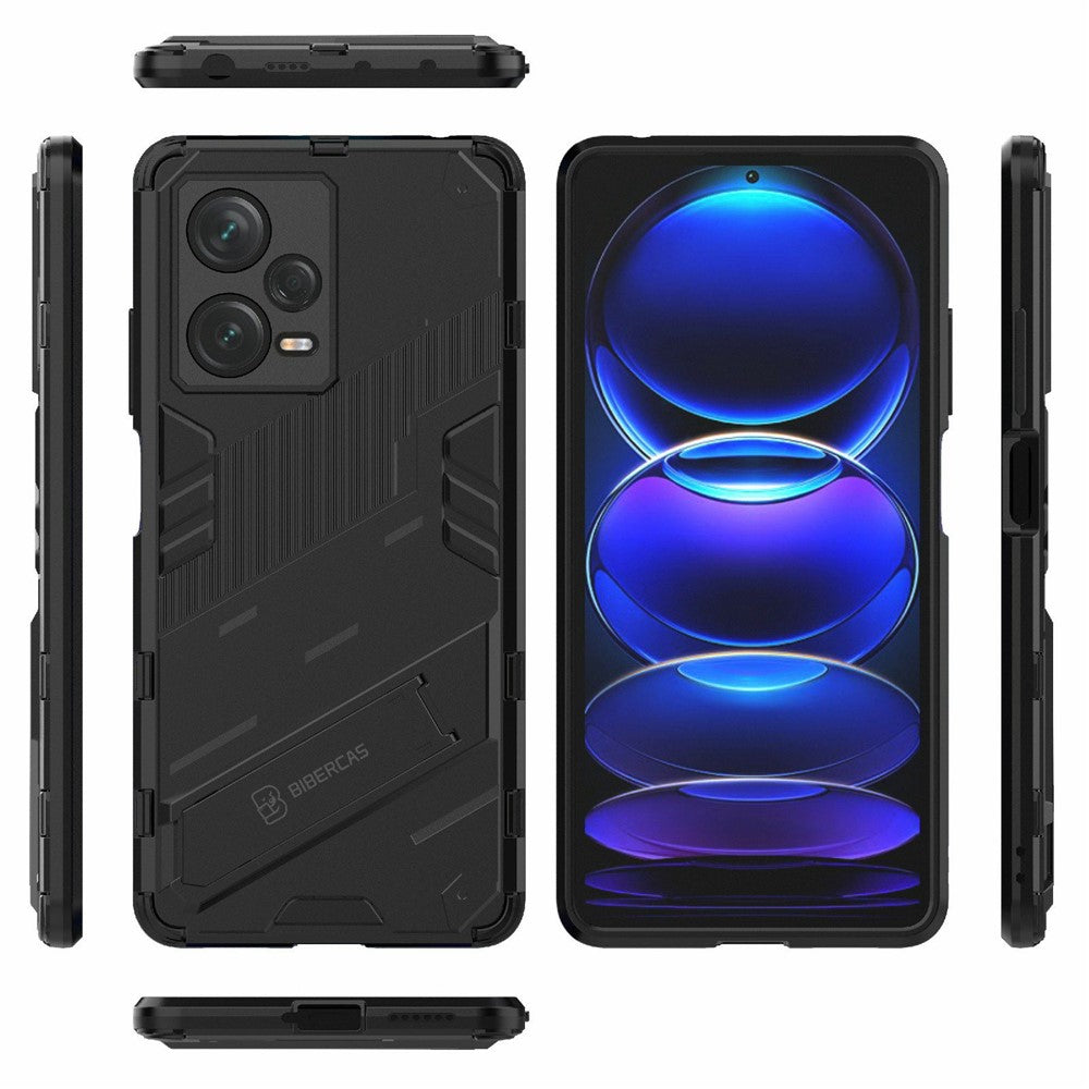 Xiaomi Redmi Note 12 Pro+ 5G Hårt PC+Mjukt TPU mobilskal Stötsäkert Stativ Skyddande Skal
