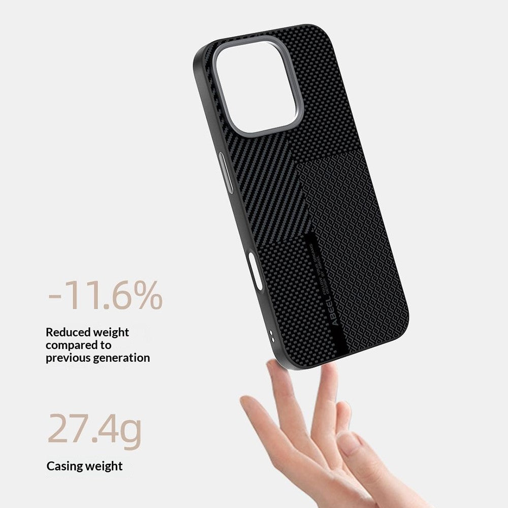 ABEEL For iPhone 16 Pro Max Magnetic Case Ultra-thin 6D Printed Shockproof TPU PC Aluminum Alloy Leather Phone Cover