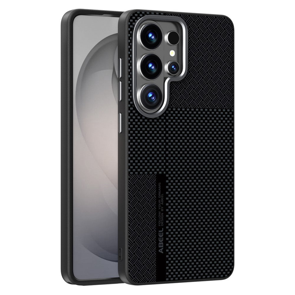 ABEEL For Samsung Galaxy S26 Ultra Magnetic Case Ultra-thin 6D Printed Shockproof TPU PC Aluminum Alloy Leather Phone Cover