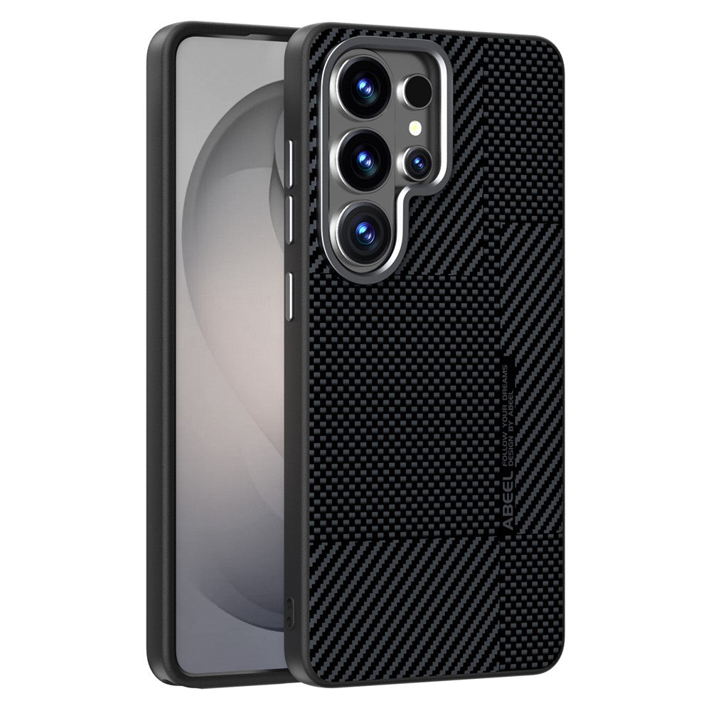 ABEEL For Samsung Galaxy S26 Ultra Magnetic Case Ultra-thin 6D Printed Shockproof TPU PC Aluminum Alloy Leather Phone Cover