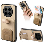 For Honor Magic7 Pro 5G Case Cloth Texture TPU PU Leather PC Phone Back Cover with Card Holder Kickstand