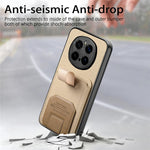 For Honor Magic7 Pro 5G Case Cloth Texture TPU PU Leather PC Phone Back Cover with Card Holder Kickstand
