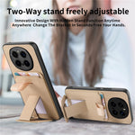 For Honor Magic7 Pro 5G Case Cloth Texture TPU PU Leather PC Phone Back Cover with Card Holder Kickstand
