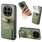 For Honor Magic7 Pro 5G Case Cloth Texture TPU PU Leather PC Phone Back Cover with Card Holder Kickstand