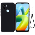 Liquid Silicone Case for Xiaomi Redmi A1+ 4G / A2+ 4G / Poco C50 4G Shockproof Phone Case Anti-Fall Protective Cover with Strap