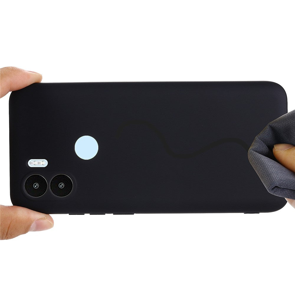 Liquid Silicone Case for Xiaomi Redmi A1+ 4G / A2+ 4G / Poco C50 4G Shockproof Phone Case Anti-Fall Protective Cover with Strap