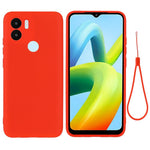 Liquid Silicone Case for Xiaomi Redmi A1+ 4G / A2+ 4G / Poco C50 4G Shockproof Phone Case Anti-Fall Protective Cover with Strap