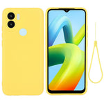 Liquid Silicone Case for Xiaomi Redmi A1+ 4G / A2+ 4G / Poco C50 4G Shockproof Phone Case Anti-Fall Protective Cover with Strap