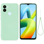 Liquid Silicone Case for Xiaomi Redmi A1+ 4G / A2+ 4G / Poco C50 4G Shockproof Phone Case Anti-Fall Protective Cover with Strap
