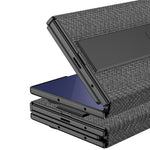 GKK-mobilskal til Samsung Galaxy Z TriFold 5G med dobbelt støttefunktion, nylonstof, PC-mobilskal med hærdet glasfilm