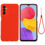 Shockproof Slim Case for Samsung Galaxy F13 4G Liquid Silicone Phone Cover Anti-Drop Protective Case with Strap
