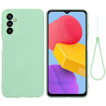Shockproof Slim Case for Samsung Galaxy F13 4G Liquid Silicone Phone Cover Anti-Drop Protective Case with Strap