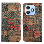 For Honor X8d 4G Leather Wallet Case Bohemian-style TPU PU Phone Cover with Stand