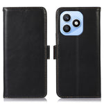 For Honor X8d 4G Case RFID Blocking Genuine Cow Leather Wallet Phone Cover
