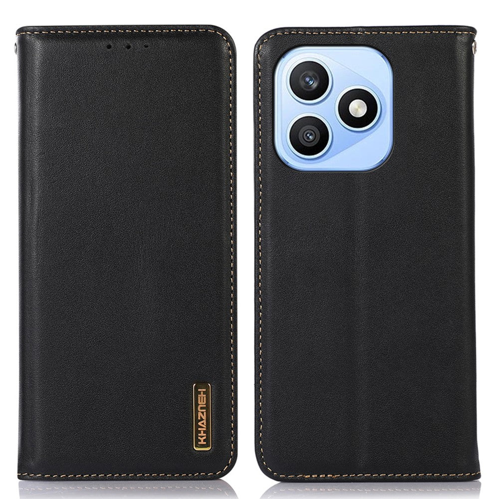 KHAZNEH For Honor X8d 4G Etui Pung Ægte Koskind Telefoncover Nappa Tekstur