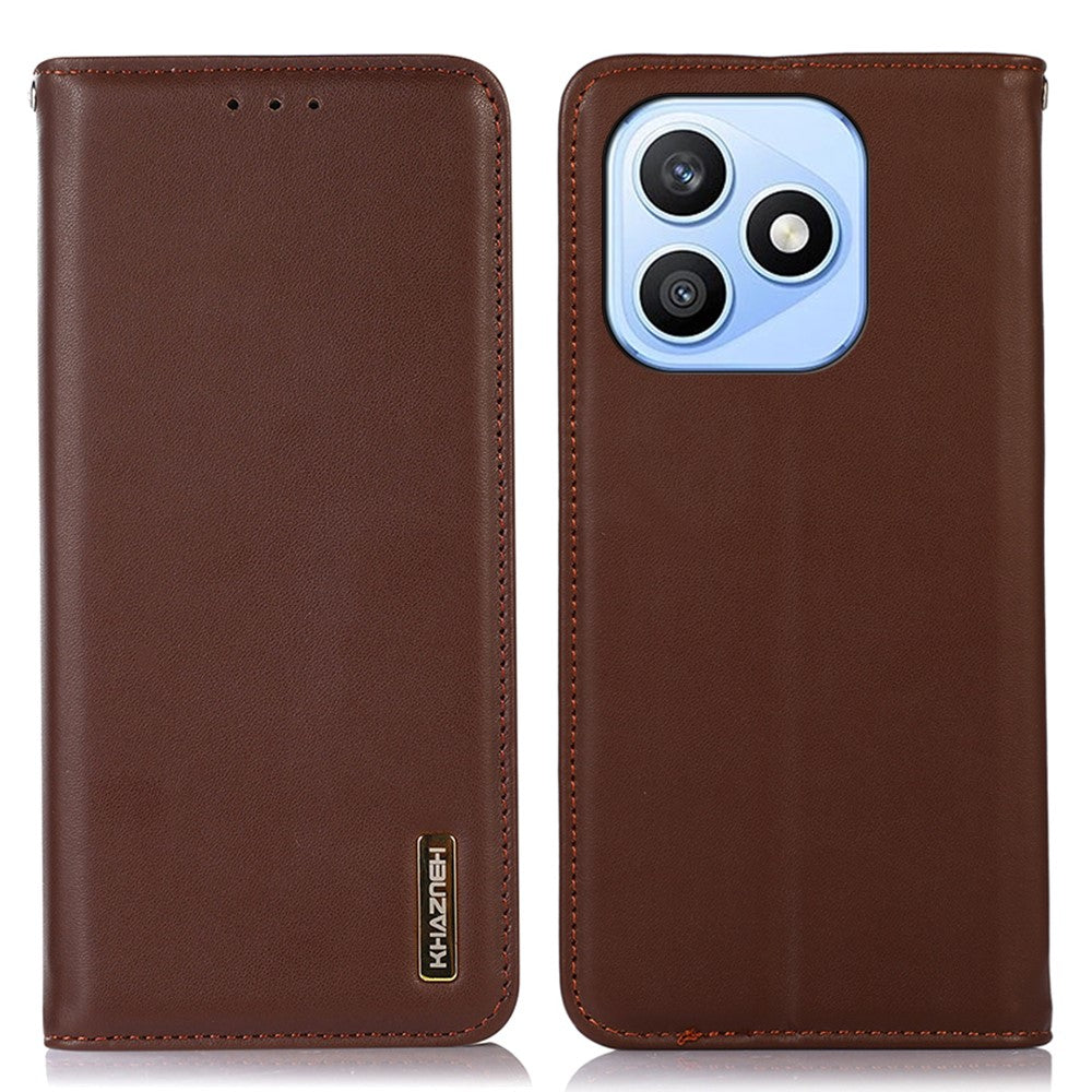 KHAZNEH For Honor X8d 4G Etui Pung Ægte Koskind Telefoncover Nappa Tekstur