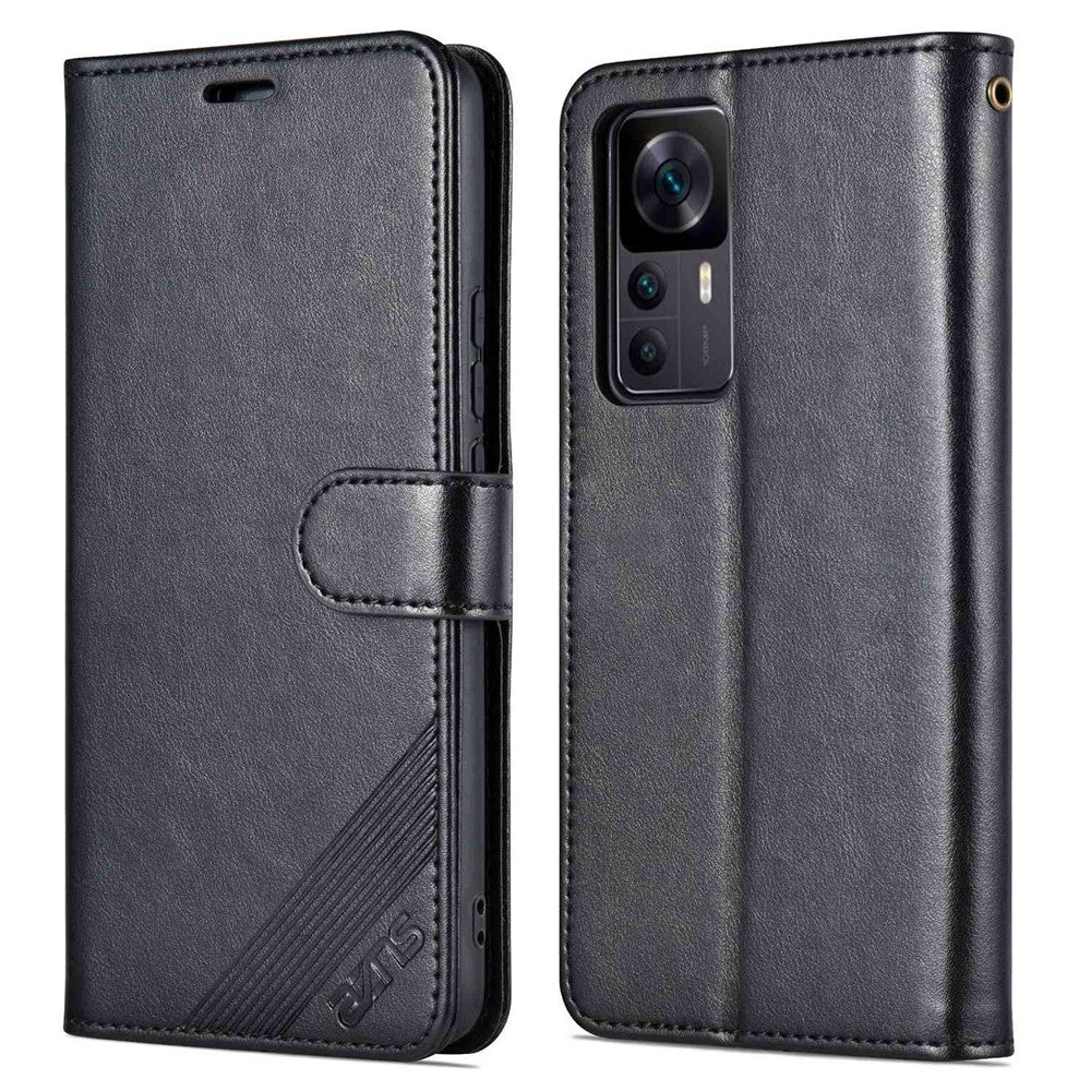 AZNS För Xiaomi Redmi K50 Ultra 5G / 12T 5G Plånboksfodral Stötsäkert PU-läderfodral Reptåligt mobilfodral med Stativ