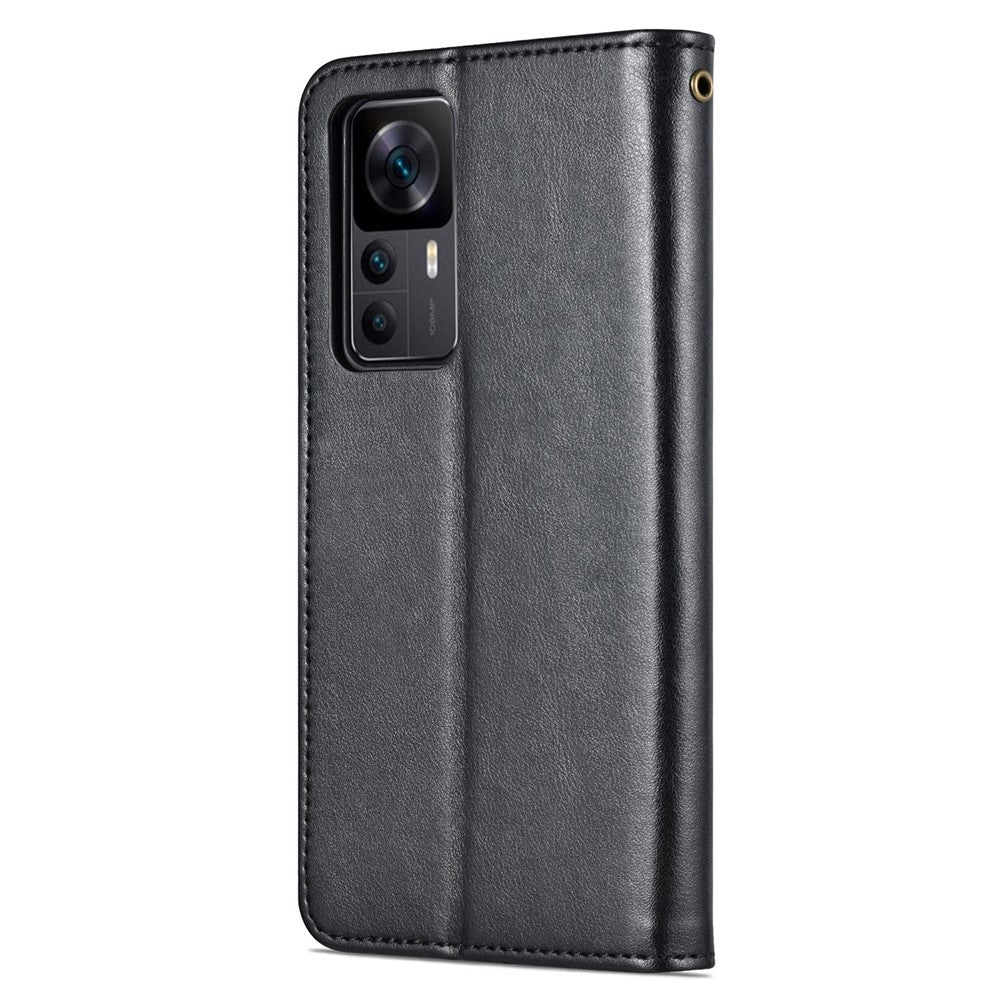 AZNS För Xiaomi Redmi K50 Ultra 5G / 12T 5G Plånboksfodral Stötsäkert PU-läderfodral Reptåligt mobilfodral med Stativ