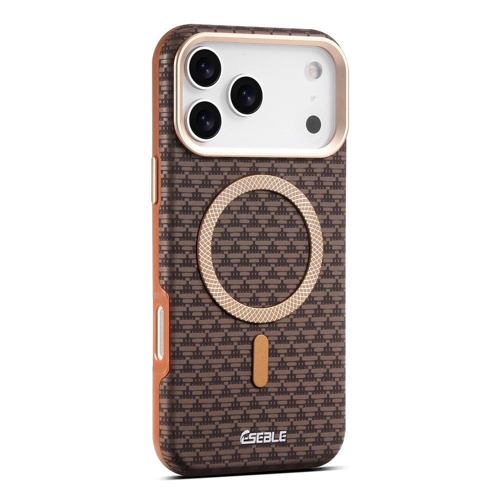 ESEBLE For iPhone 17 Pro Max Magnetic Case TPU + PU Leather Phone Cover Compatible with Magsafe
