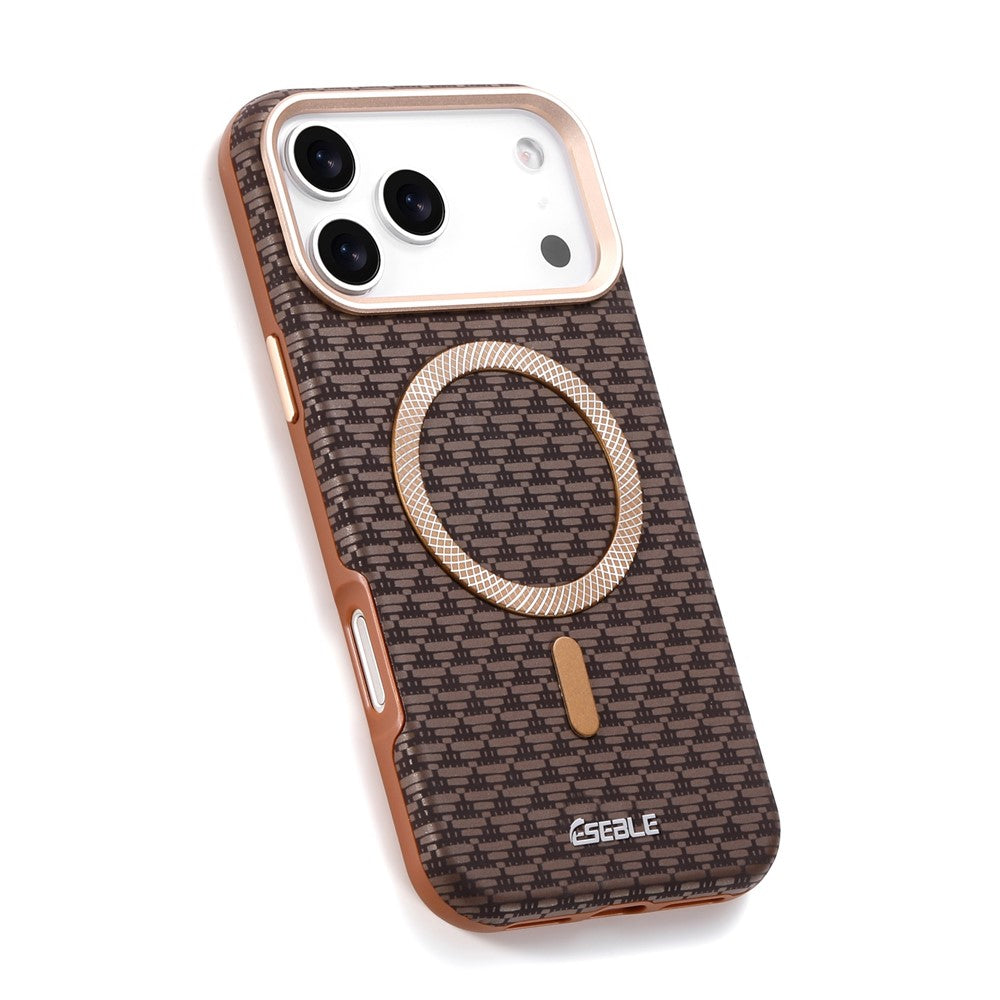 ESEBLE For iPhone 17 Pro Max Magnetic Case TPU + PU Leather Phone Cover Compatible with Magsafe