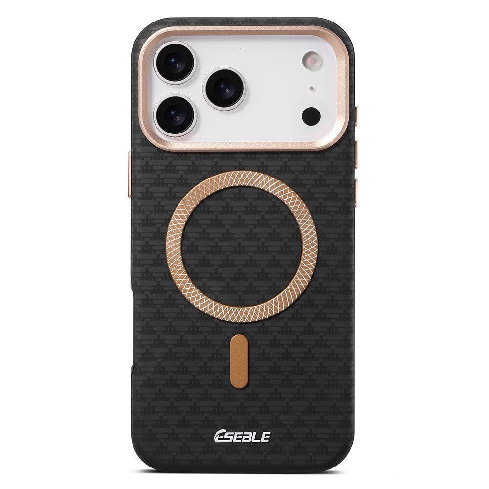 ESEBLE For iPhone 17 Pro Max Magnetic Case TPU + PU Leather Phone Cover Compatible with Magsafe