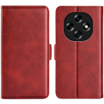 For Oppo F31 Pro 5G Wallet Case Calf Textured TPU + PU Stand Flip Cover With Double Magnetic Clasp