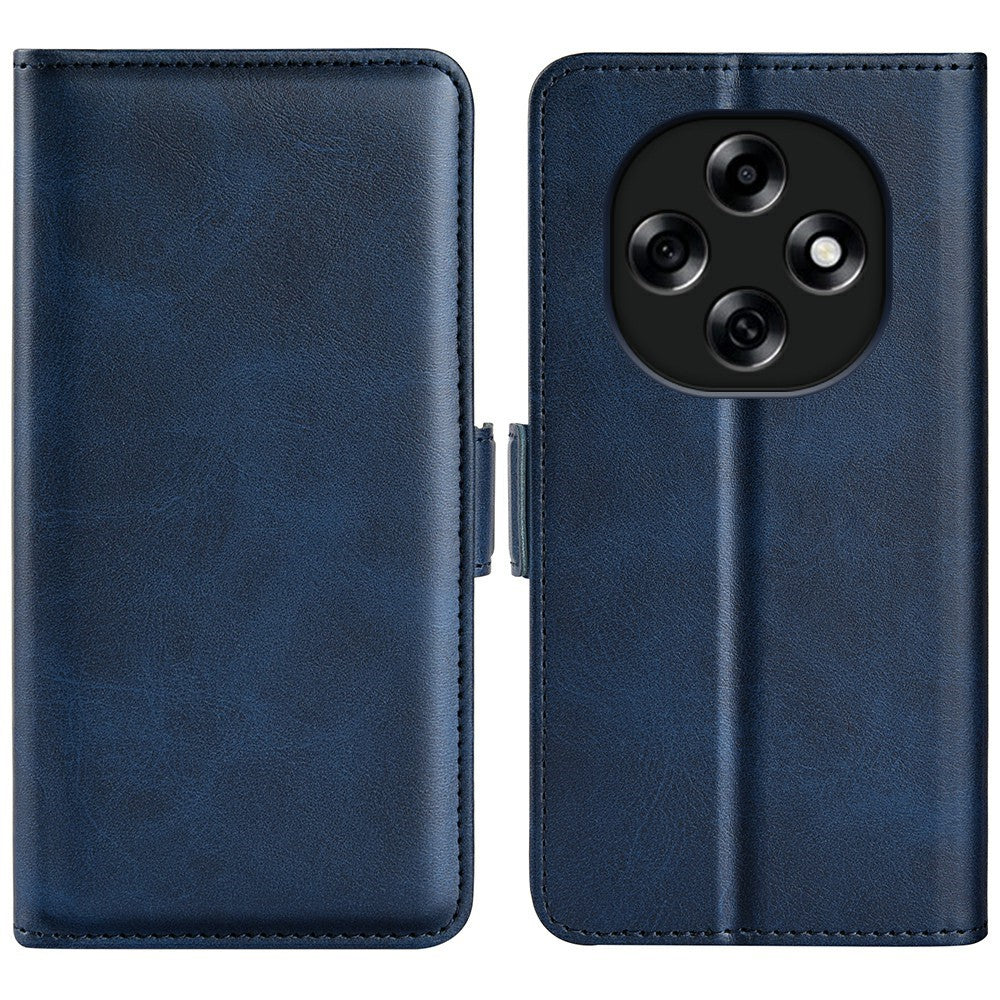 For Oppo F31 Pro 5G Wallet Case Calf Textured TPU + PU Stand Flip Cover With Double Magnetic Clasp