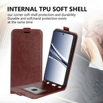 For Xiaomi Redmi Note 15 4G (Global) Case Crazy Horse Texture TPU + PU Leather Vertical Flip Phone Cover With Card Holder