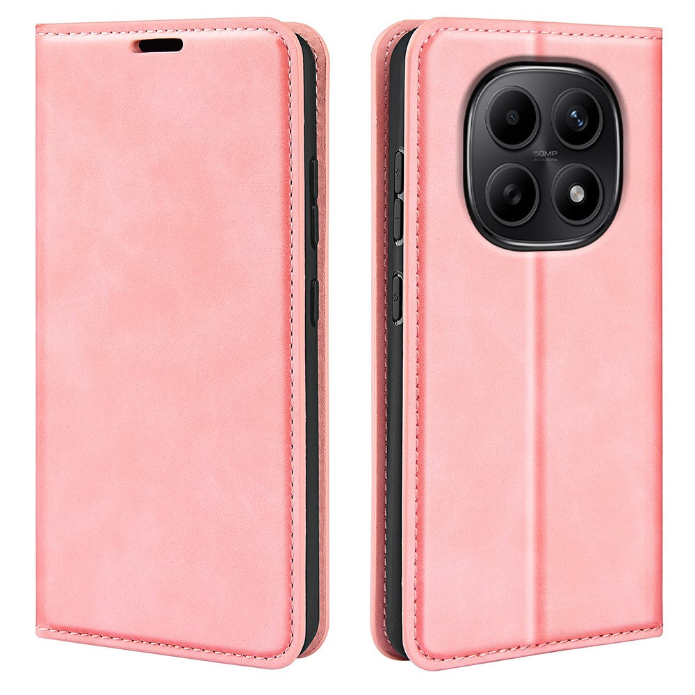 Xiaomi Redmi Note 15 4G (Global) Stativskal Skin Touch TPU + PU Läder Plånbok Folio Flip mobilskal
